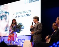 Susanna Messaggio e il Direttore Giorgio Righetti